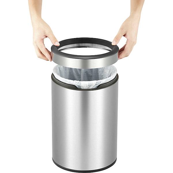 Papierkorb Edelstahl Volumen 12 l BxHxT 255 x 400 x 255 mm mit Innenbehälter. Vepa Bins Groothandel B.V.-2