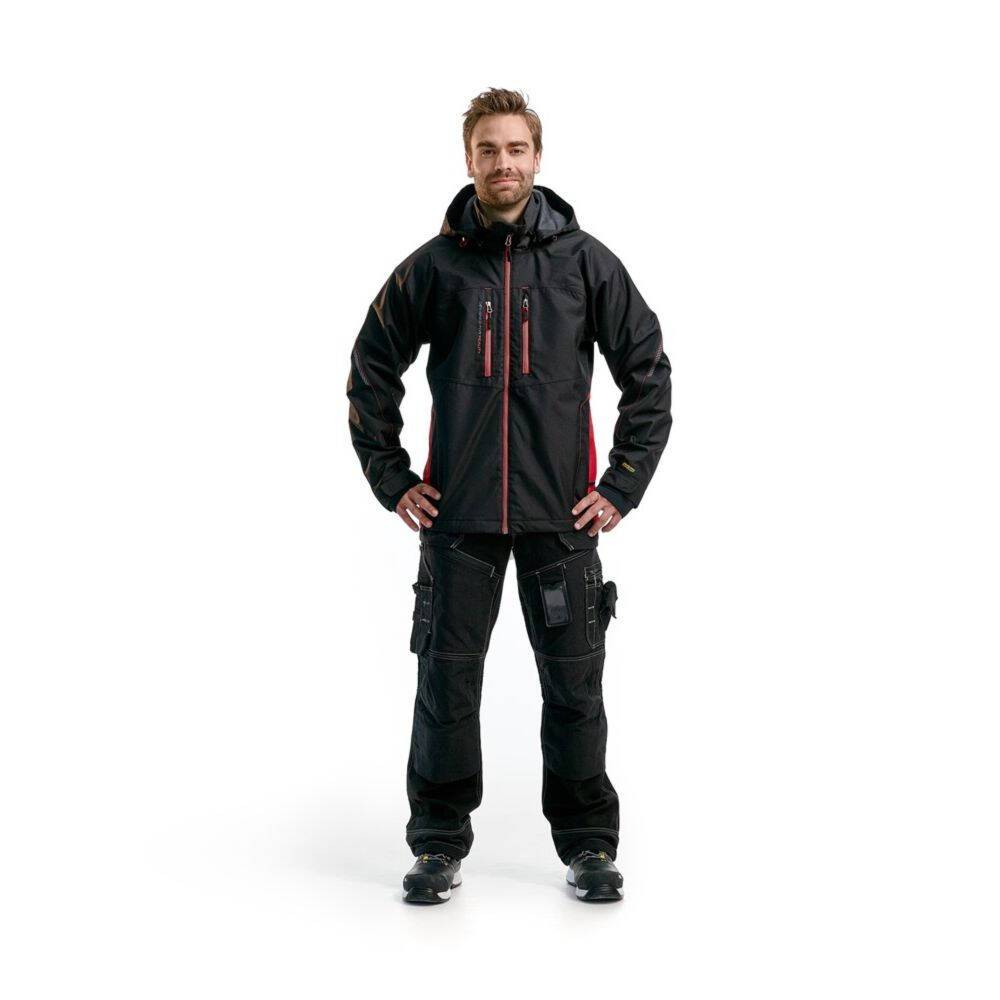 489019779956L BLAKLÄDER Winterjacke wind & wasserdicht, schwarz/rot, Gr. L-3