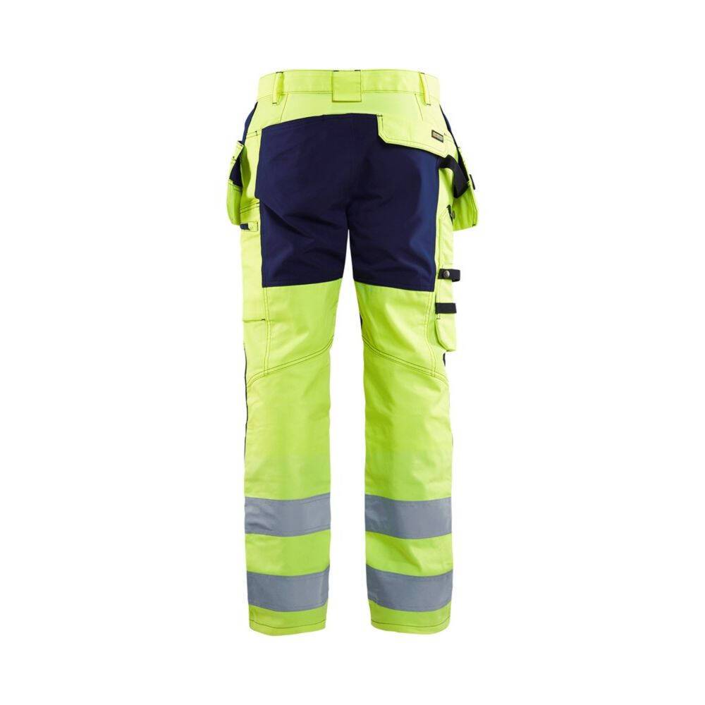 BLAKLÄDER Warnschutzbundhose 1552 HighVis gelb/marine Gr.C52 Arbeitshose-1