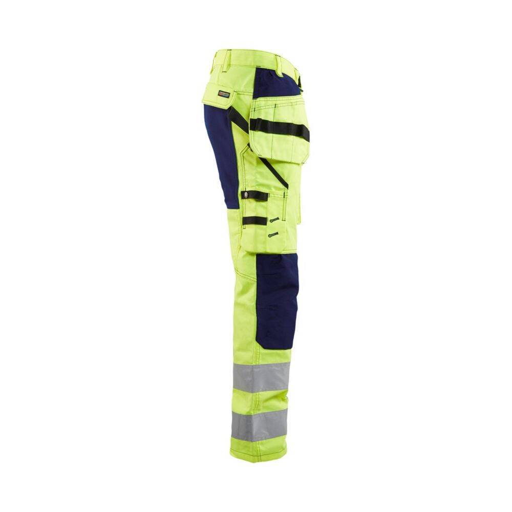 BLAKLÄDER Warnschutzbundhose 1552 HighVis gelb/marine Gr.C46 Arbeitshose-2