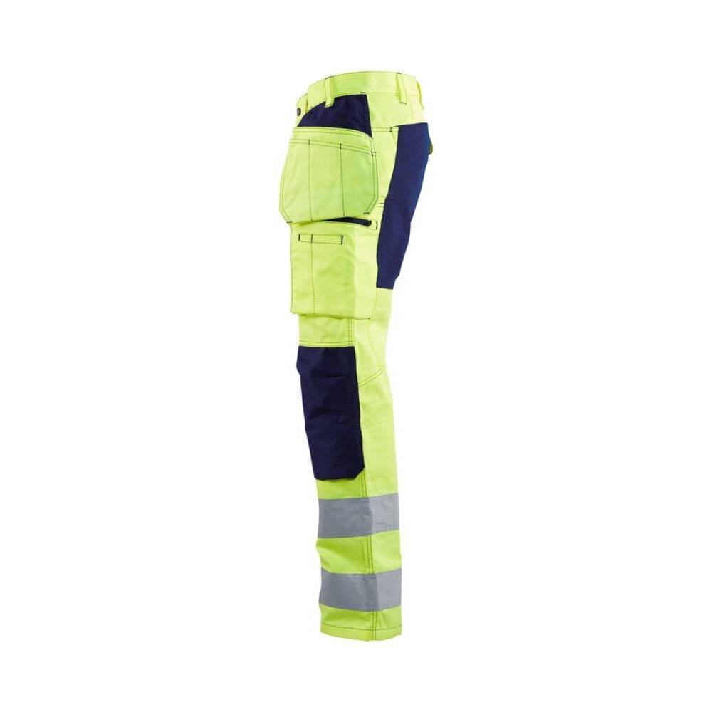 BLAKLÄDER Warnschutzbundhose 1552 HighVis gelb/marine Gr.C46 Arbeitshose-3