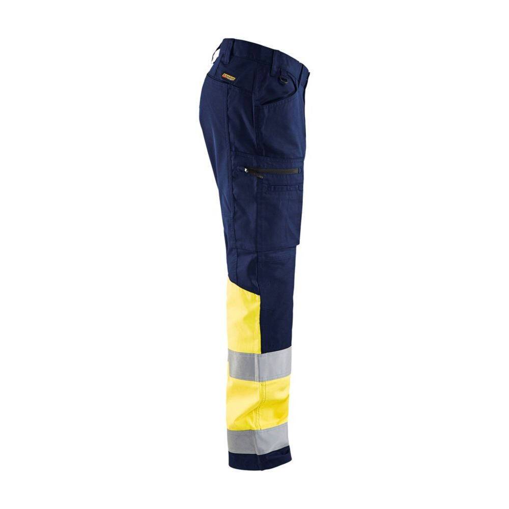 BLAKLÄDER Warnschutzbundhose 1551 marine/gelb Gr.C58 Arbeitshose-2