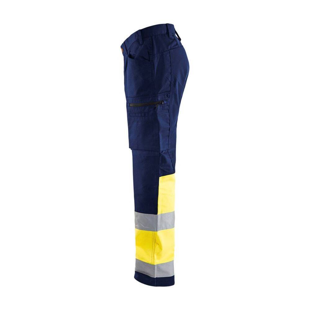 BLAKLÄDER Warnschutzbundhose 1551 marine/gelb Gr.C58 Arbeitshose-3