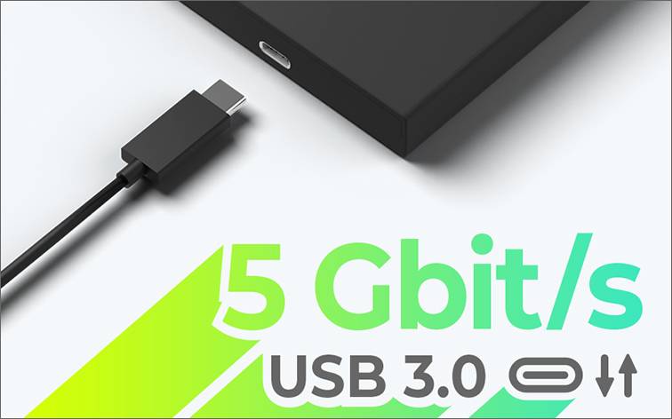 -200T-C3, ext. 2.5" SATA Gehäuse, USB 3.2 Gen 1 bis zu 5 Gbit/s, Werkzeuglos, Kunststoff, schwar-1