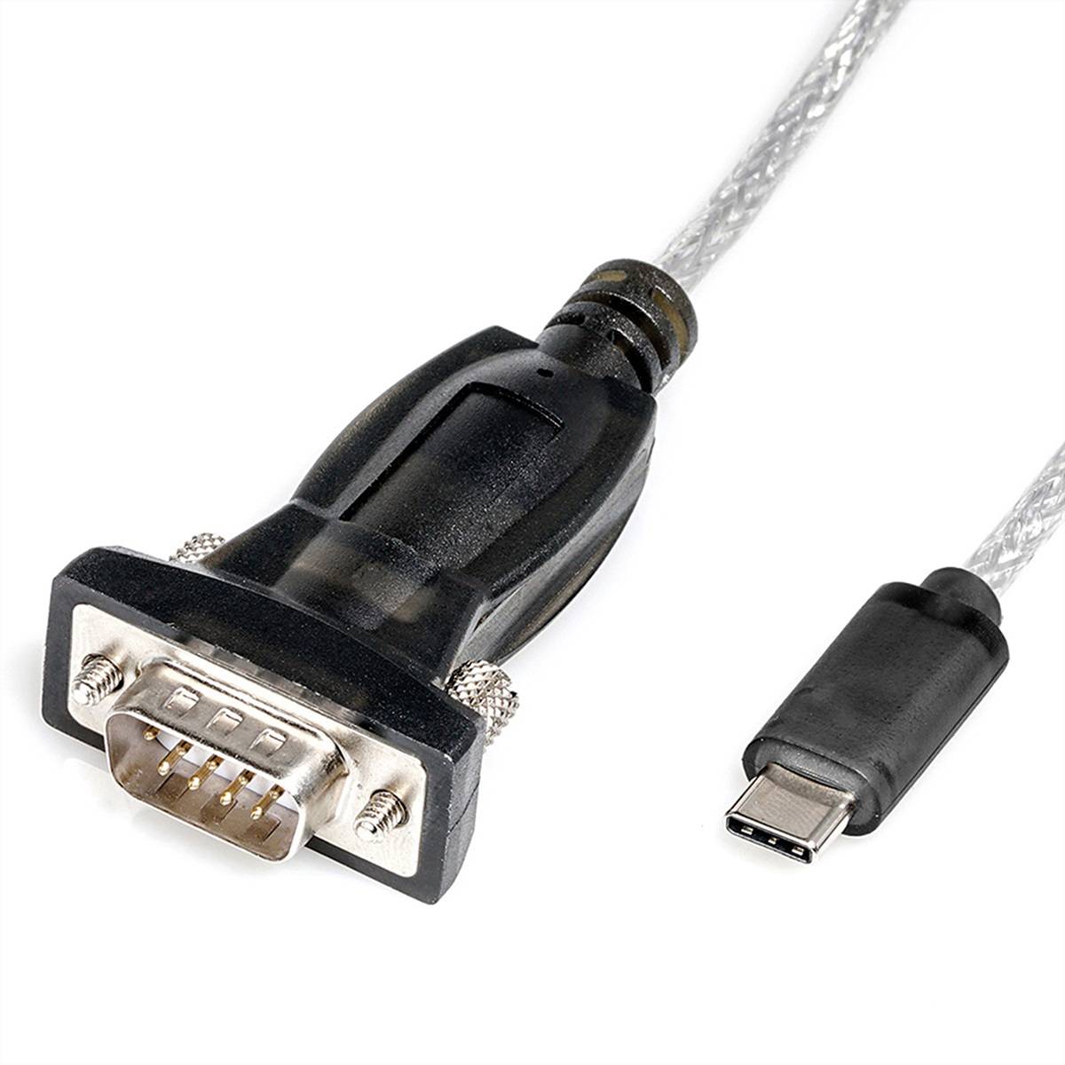 ROLINE USB - Seriell Konverter-Kabel, Typ C - RS232, schwarz, 1,8 m-2