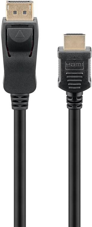 Goobay 64837 DisplayPort auf HDMI Kabel UHD 4K @ 30 Hz Adapterkabel DP Stecker Monitorkabel Bildschirmkabel Schwarz 3m-1
