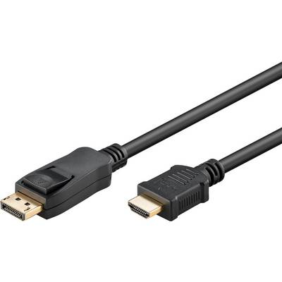 Goobay 64835 DisplayPort auf HDMI Kabel UHD 4K @ 30 Hz Adapterkabel DP Stecker Monitorkabel Bildschirmkabel Schwarz 1m-0