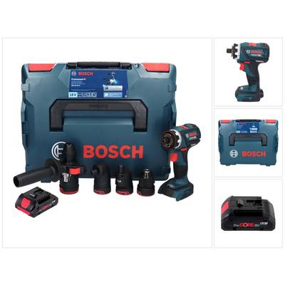 Bosch GSR 18V-60 FC Professional Akku Bohrschrauber 18 V 60 Nm Brushless + 1x ProCORE Akku 4,0 Ah + Aufsätze + L-Boxx...