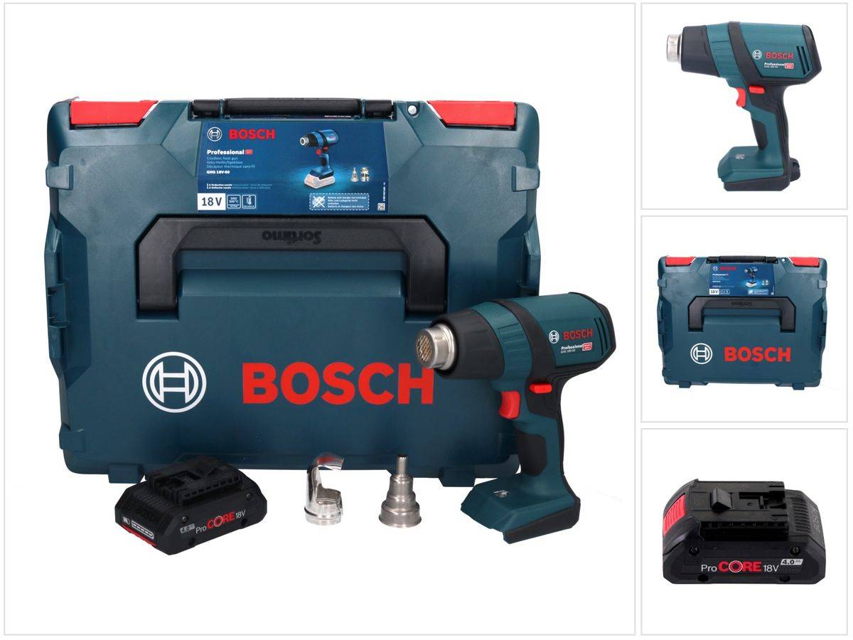 500° 18 Bosch 300° 4,0 V Ah ProCORE Akku ohne... L-Boxx + C 1x Akku / kaufen Heissluftgebläse GHG + - Professional C 18V-50