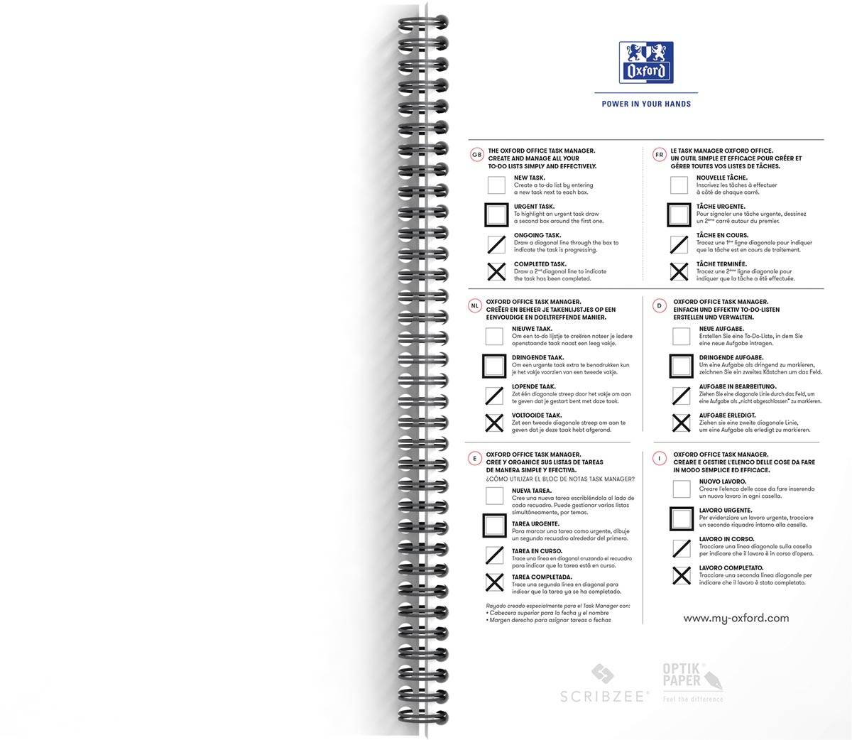 Oxford Tagesplaner Office Essentials Task Manager, blau-2