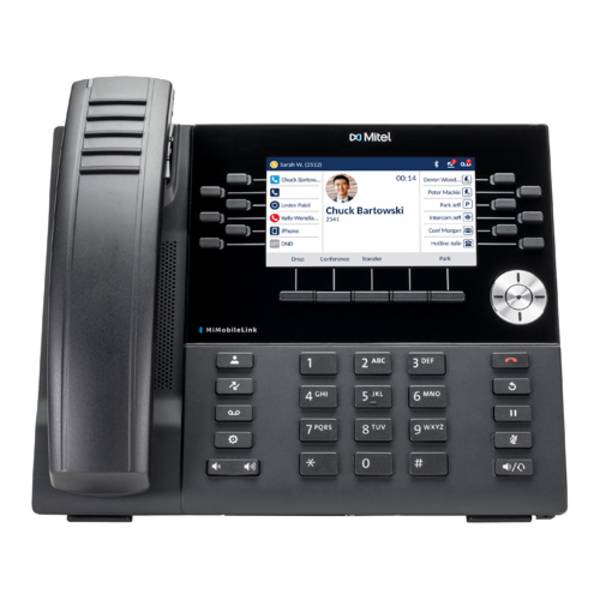 MITEL 6930w - IP-Telefon (4,3" QVGA-Farbdisplay | WIFI 802.11 a/b/g/n | Bluetooth 5.2 | Vollduplex-Freisprechen | PCLink