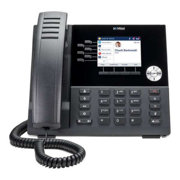 MITEL 6920w - IP-Telefon (3,5" QVGA-Farbdisplay | WIFI 802.11 a/b/g/n | Bluetooth 5.2 | Vollduplex-Freisprechen | PCLink