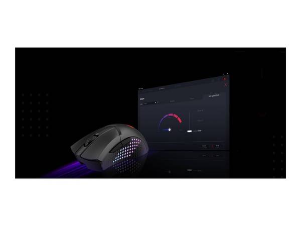 MSI Clutch GM51 - Maus - leicht - Für Rechtshänder - optisch - 6 Tasten - kabellos, kabelgebunden - 2.4 GHz, Bluetooth