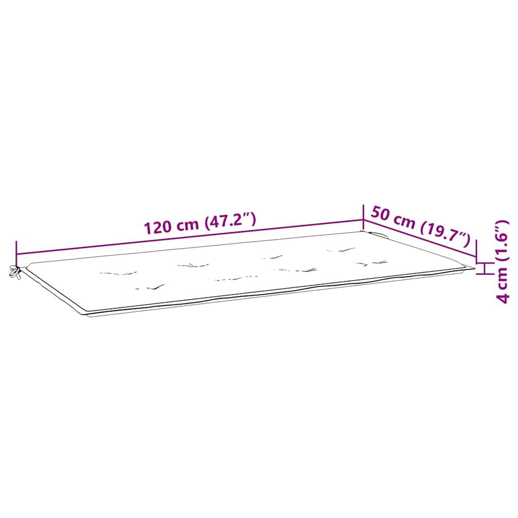 vidaXL Gartenbank-Auflage Schwarz 120x50x4 cm Oxford-Gewebe-3