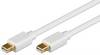 Goobay 52850 Mini DisplayPort 1.2 Kabel / 4K @ 30Hz / Mini DP Stecker vergoldet / Bildschirmkabel Monitorkabel Weiß / 1m