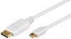 Goobay 52859 Mini DisplayPort auf DisplayPort Adapterkabel / 4K @ 30Hz / Mini DP Bildschirmkabel Monitorkabel Weiß / 2m