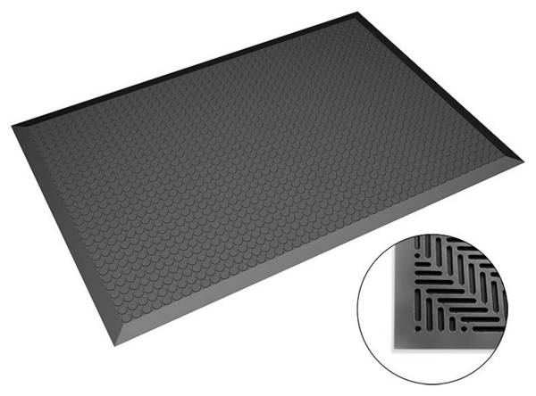 ESD-Bodenmatte, schwarz, flache Noppen, 950 x 1250 x 14 mm