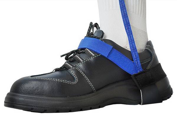 ESD-Fersenband mit Klettverschluss, 1 MOhm, blau/schwarz