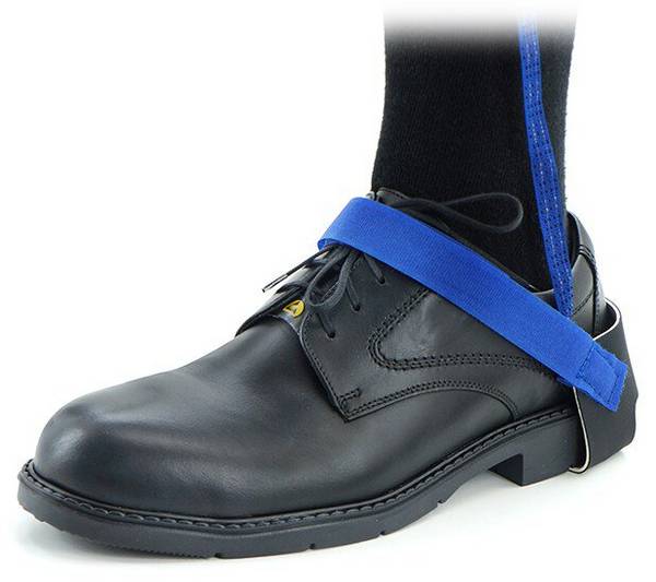 ESD-Fersenband mit Klettverschluss, 1 MOhm, blau/blau