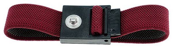 ESD-Armband, 3 mm Druckknopf, rot, 220 mm
