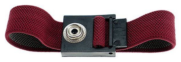 ESD-Armband, 10 mm Druckknopf, rot, 220 mm
