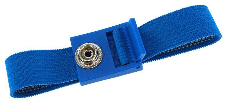 ESD-Armband, 10 mm Druckknopf, verzahnter Verschluss, hellblau, 220 mm-0