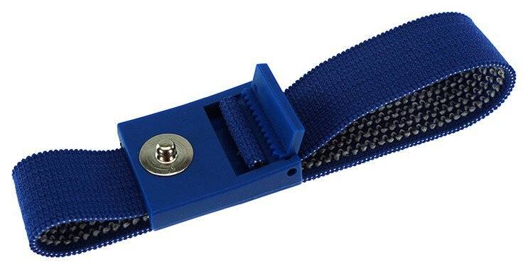 ESD-Armband, 3 mm Druckknopf, verzahnter Verschluss, dunkelblau, 220 mm-0