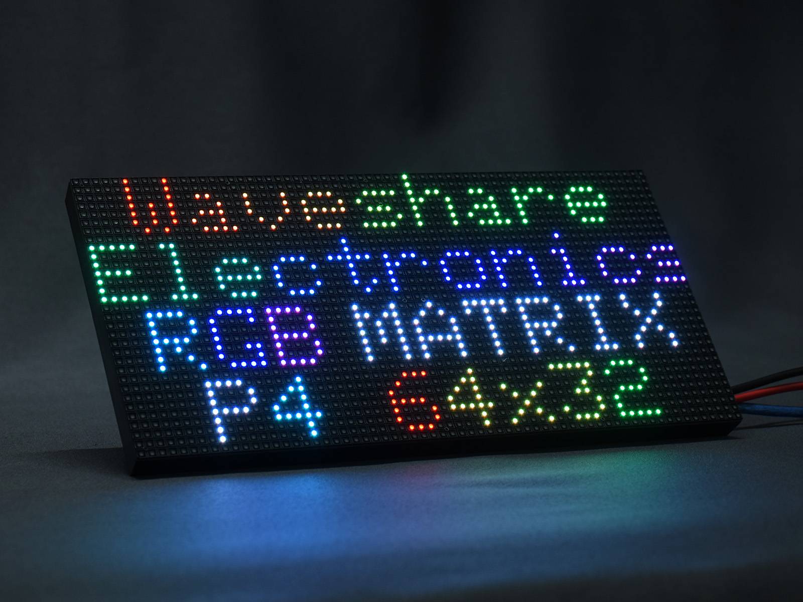 WaveShare RGB Full-Color LED Matrix Panel 64x32 Pixels 4mm Pitch Adjustable Brightness-1