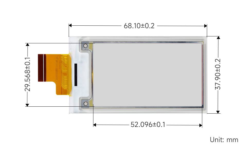 WaveShare 2.36inch E-Paper (G) Raw Display 296x168 Red/Yellow/Black/White-4