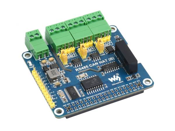 WaveShare Isolated RS485 CAN HAT (B) for Raspberry Pi 2CH RS485 and 1CH CAN Multi Protections