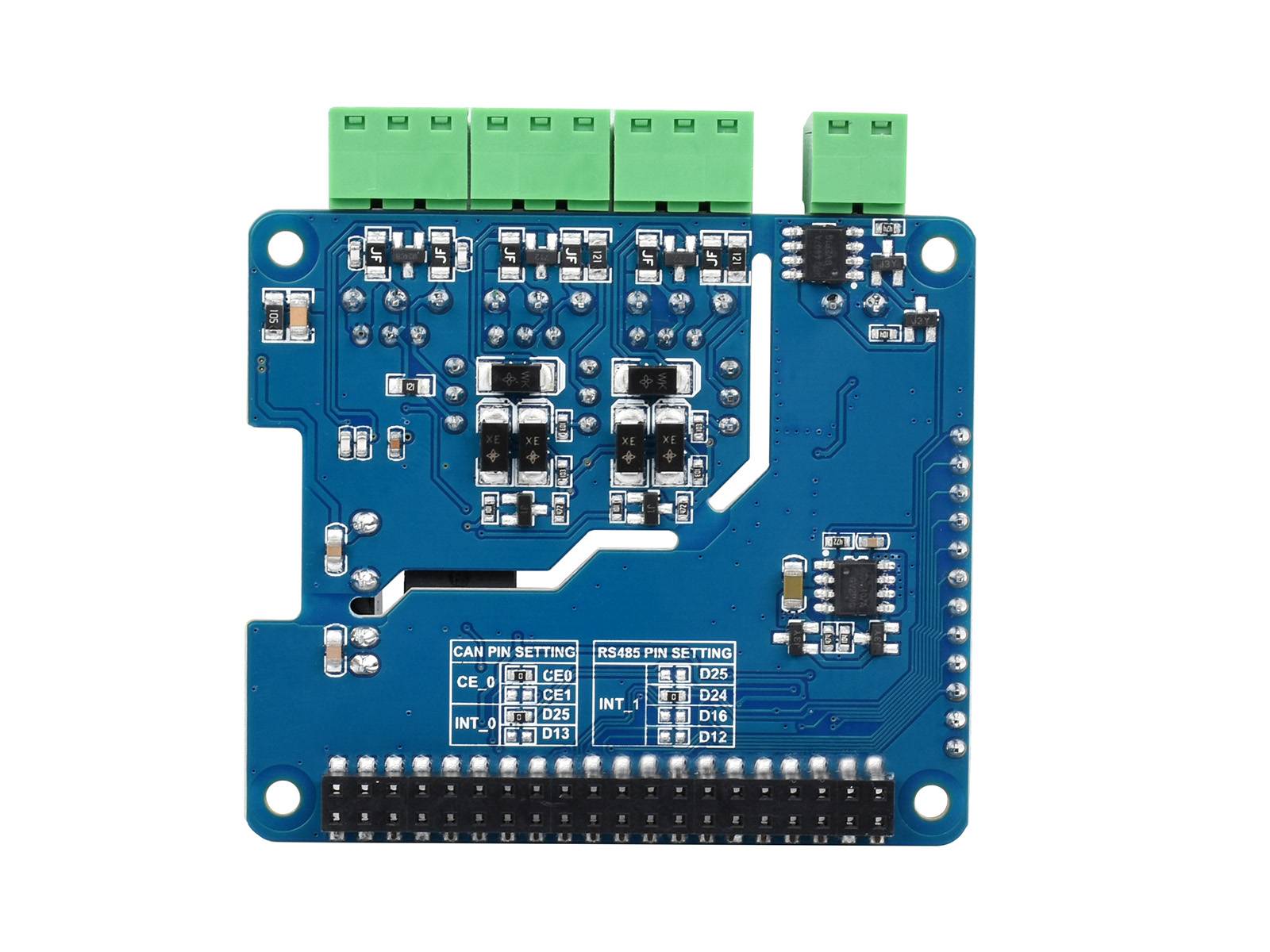WaveShare Isolated RS485 CAN HAT (B) for Raspberry Pi 2CH RS485 and 1CH CAN Multi Protections-3