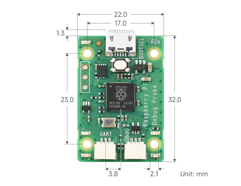 Official Raspberry Pi USB Debug Probe Hardware Debug Kit for Pico Based on RP2040 Microcontroller-2