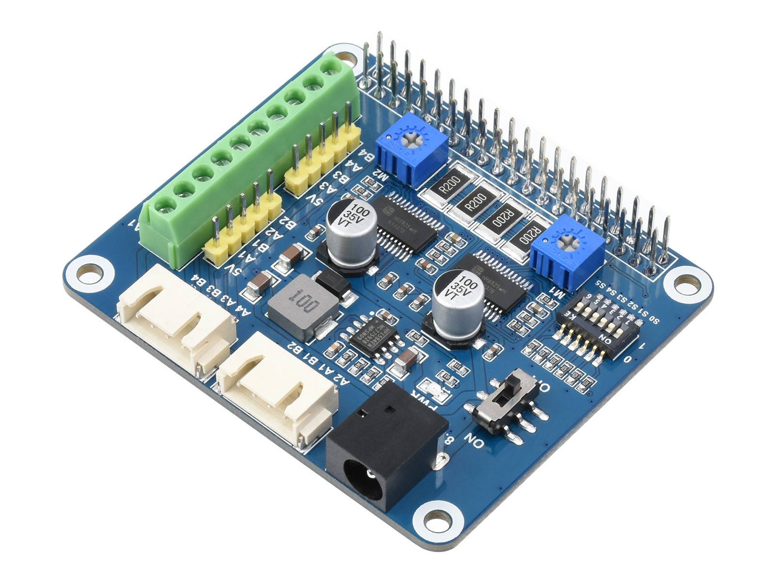WaveShare HRB8825 Stepper Motor HAT for Raspberry Pi Drives Two Motors up to 1/32 Microstepping-1