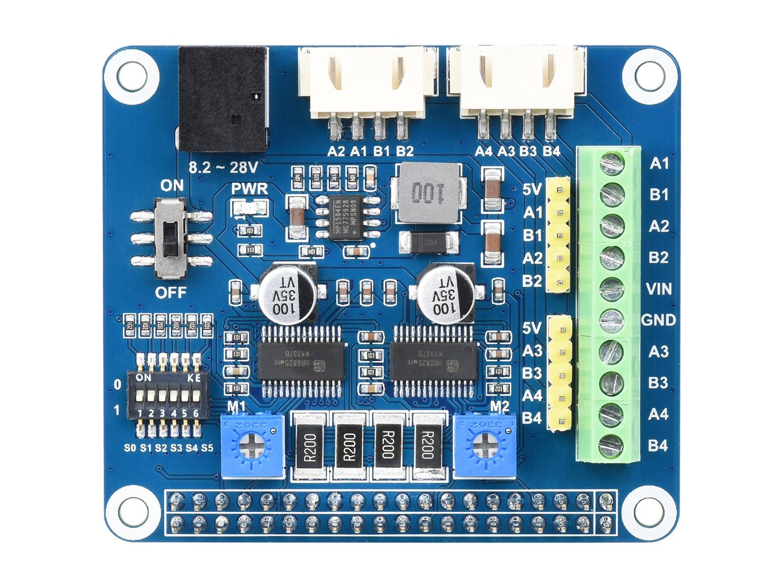 WaveShare HRB8825 Stepper Motor HAT for Raspberry Pi Drives Two Motors up to 1/32 Microstepping-2