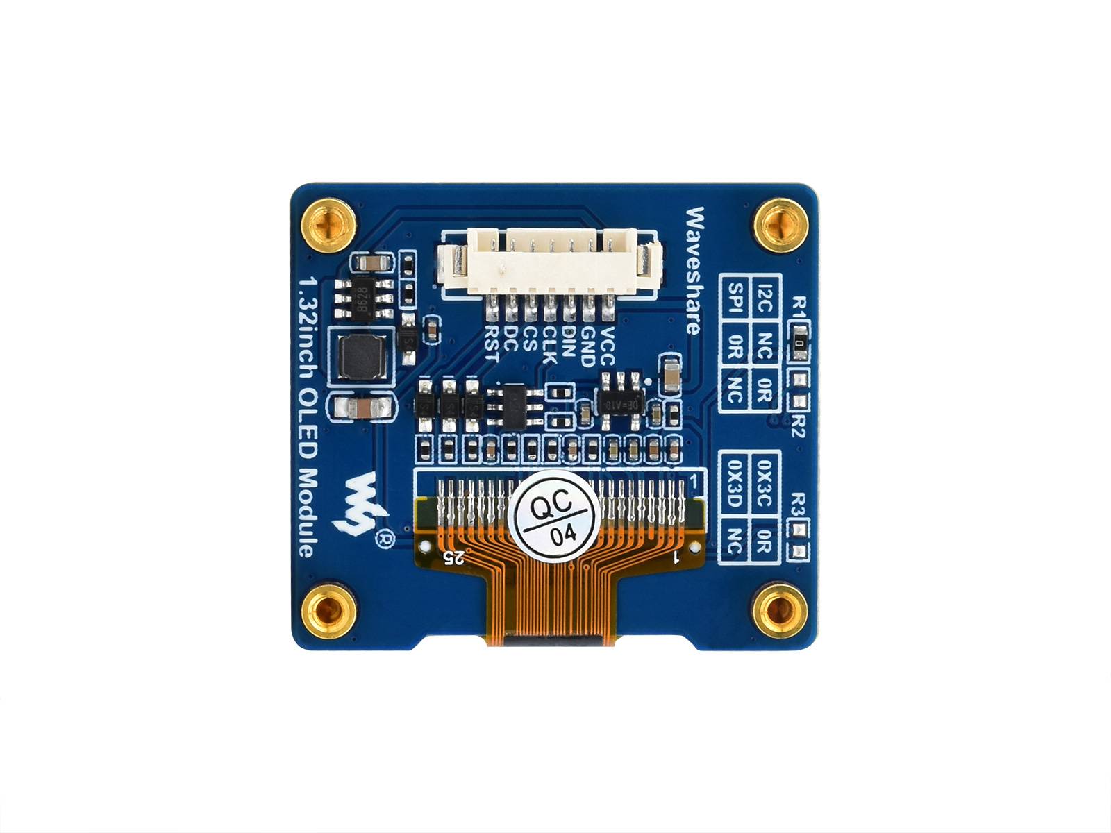 WaveShare 1.32inch OLED Display Module 128x96 16 Gray Scale SPI I2C-3