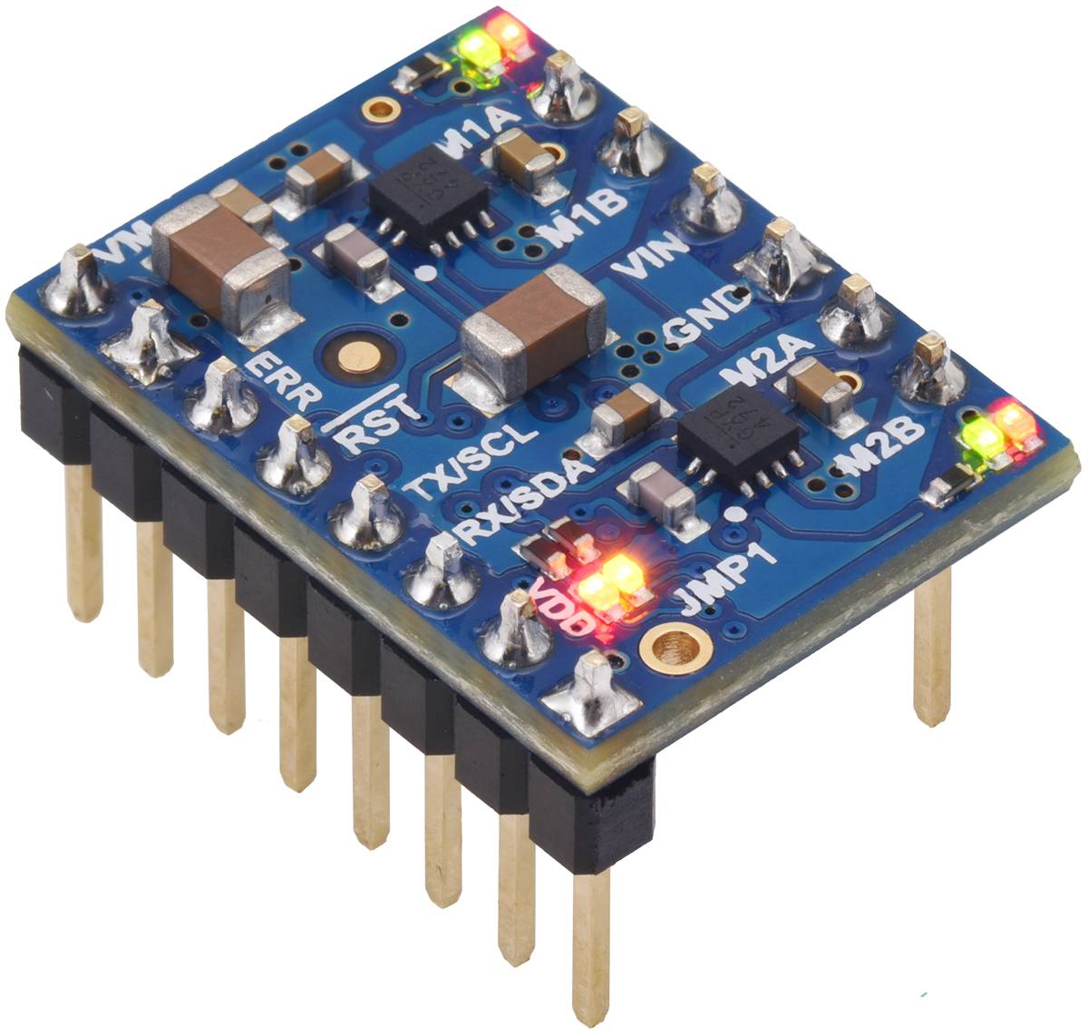 Pololu Motoron M2U550 Dual Serial Motor Controller (Header Pins Soldered)-1