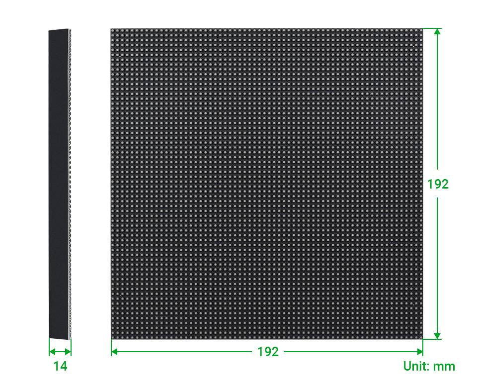 WaveShare RGB Full-Color LED Matrix Panel 64x64 Pixels 3mm Pitch Adjustable Brightness-4