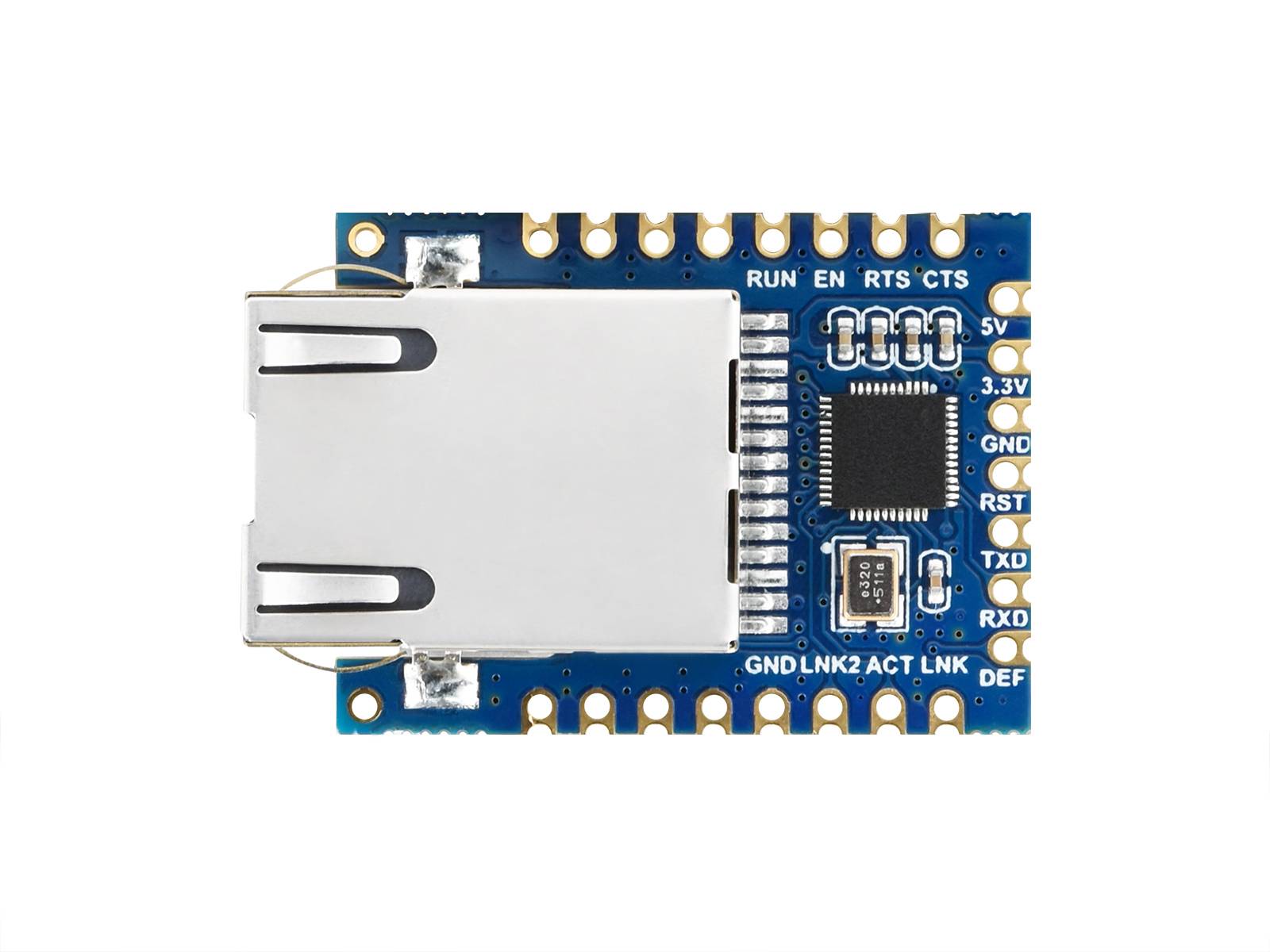 WaveShare TTL UART to Ethernet Mini Module Castellated Holes With Immersion Gold Design Highly-3