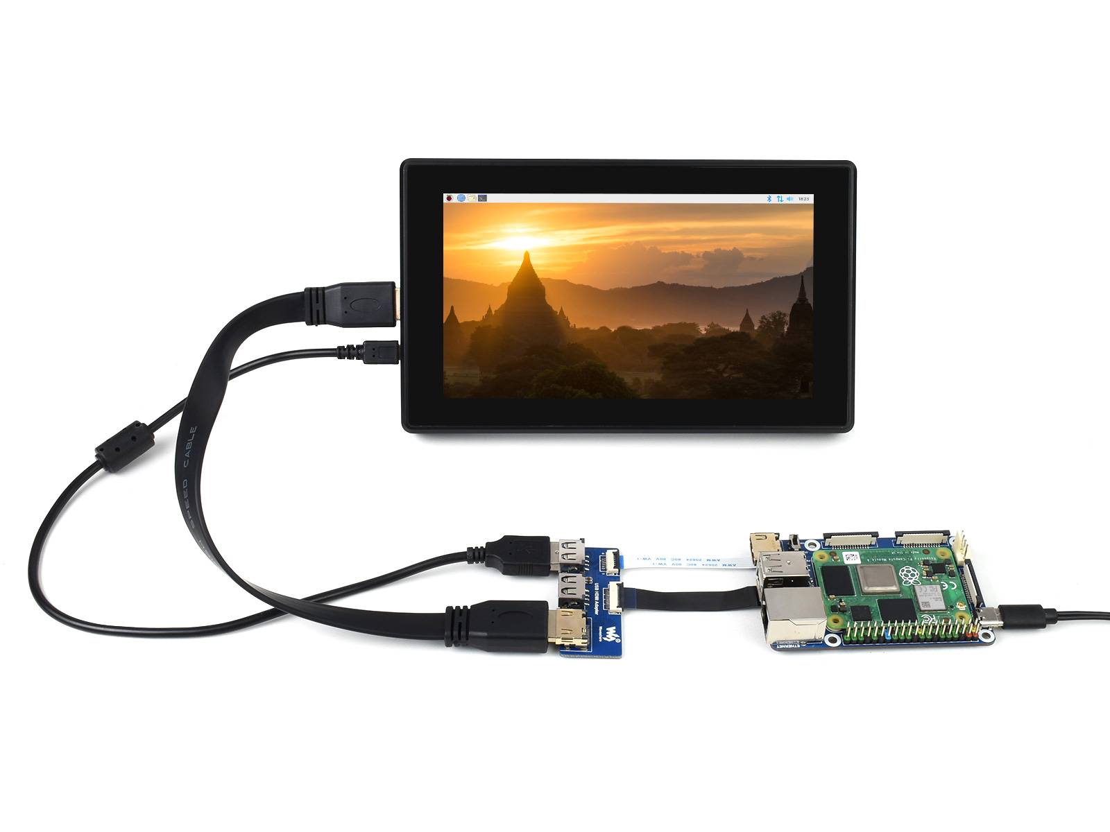 WaveShare CM4-IO-BASE-B + USB HDMI Adapter for Raspberry Pi Compute Module 4-4