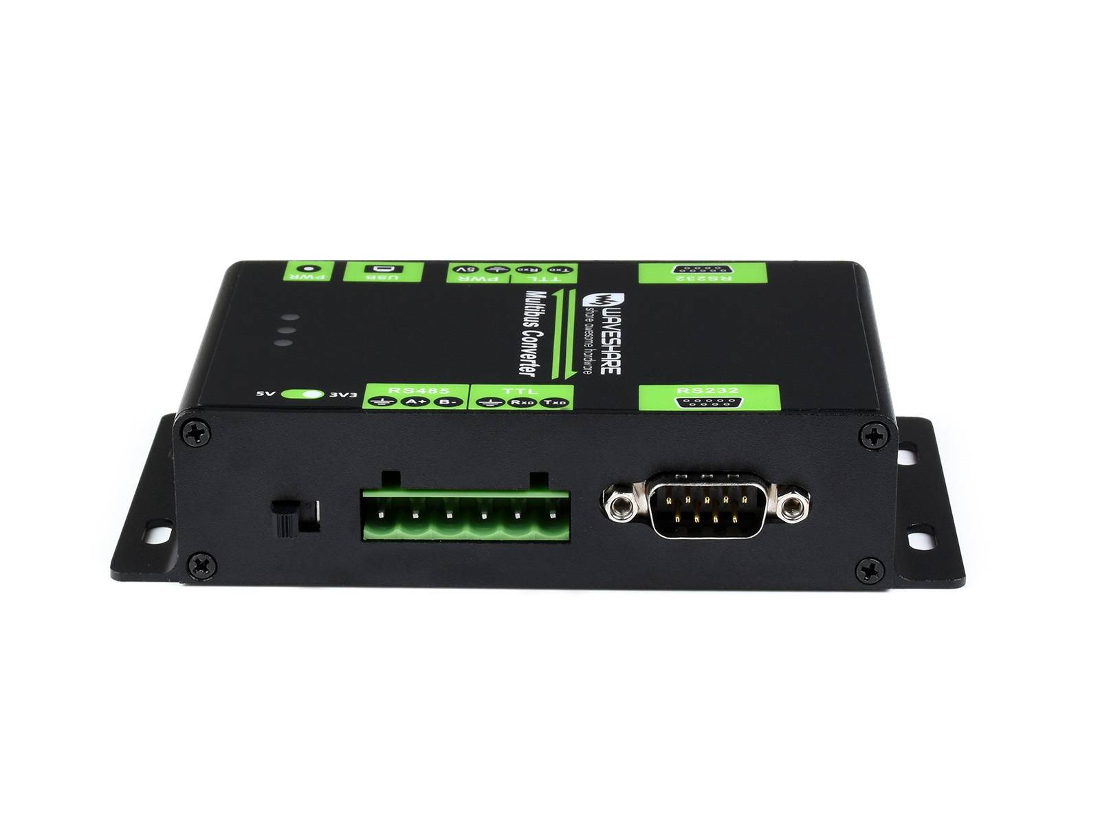 WaveShare Industrial Isolated Multi-Bus Converter USB RS232 RS485 TTL Communication-2