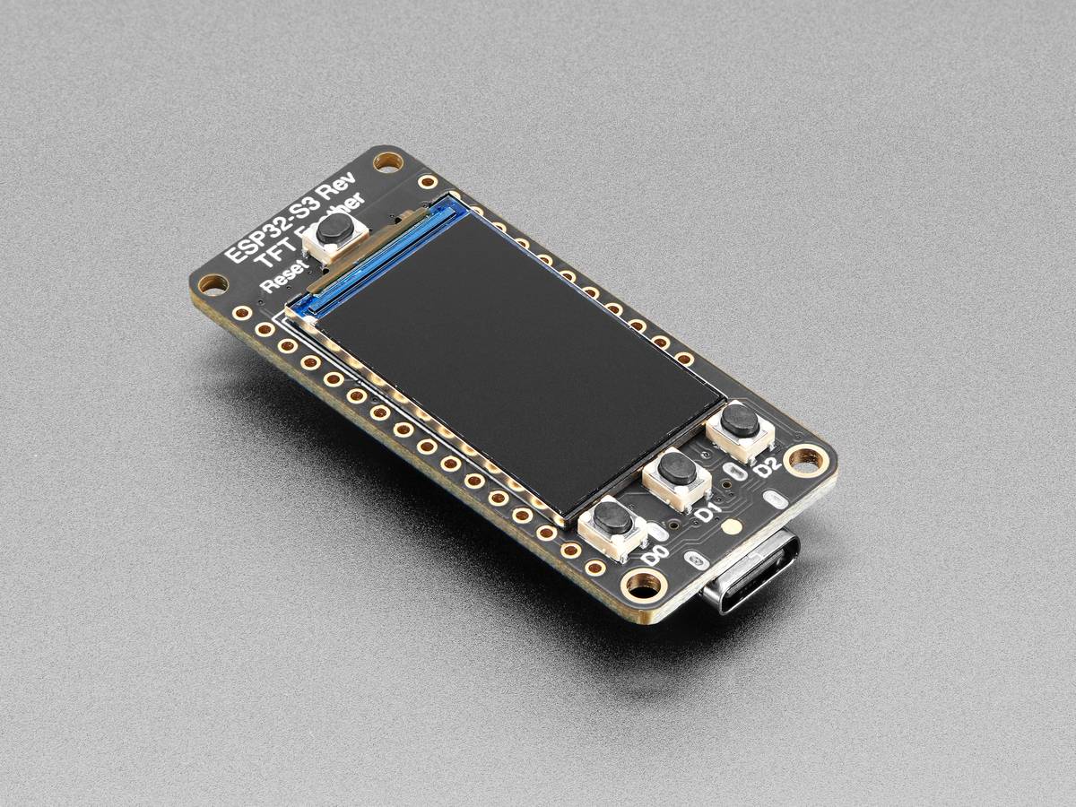 Adafruit ESP32-S3 Reverse TFT Feather 4MB Flash 2MB PSRAM STEMMA QT-0