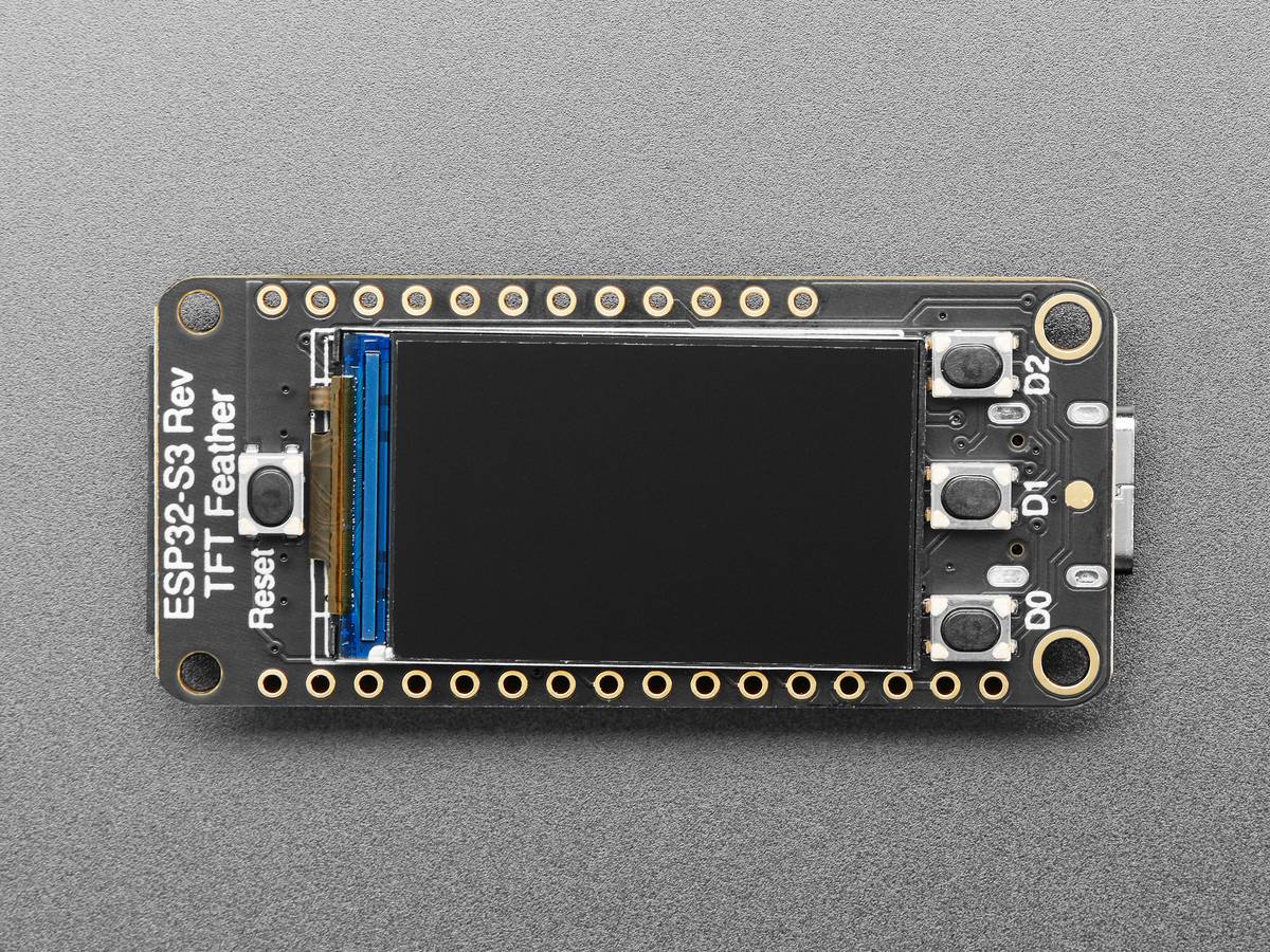 Adafruit ESP32-S3 Reverse TFT Feather 4MB Flash 2MB PSRAM STEMMA QT-1