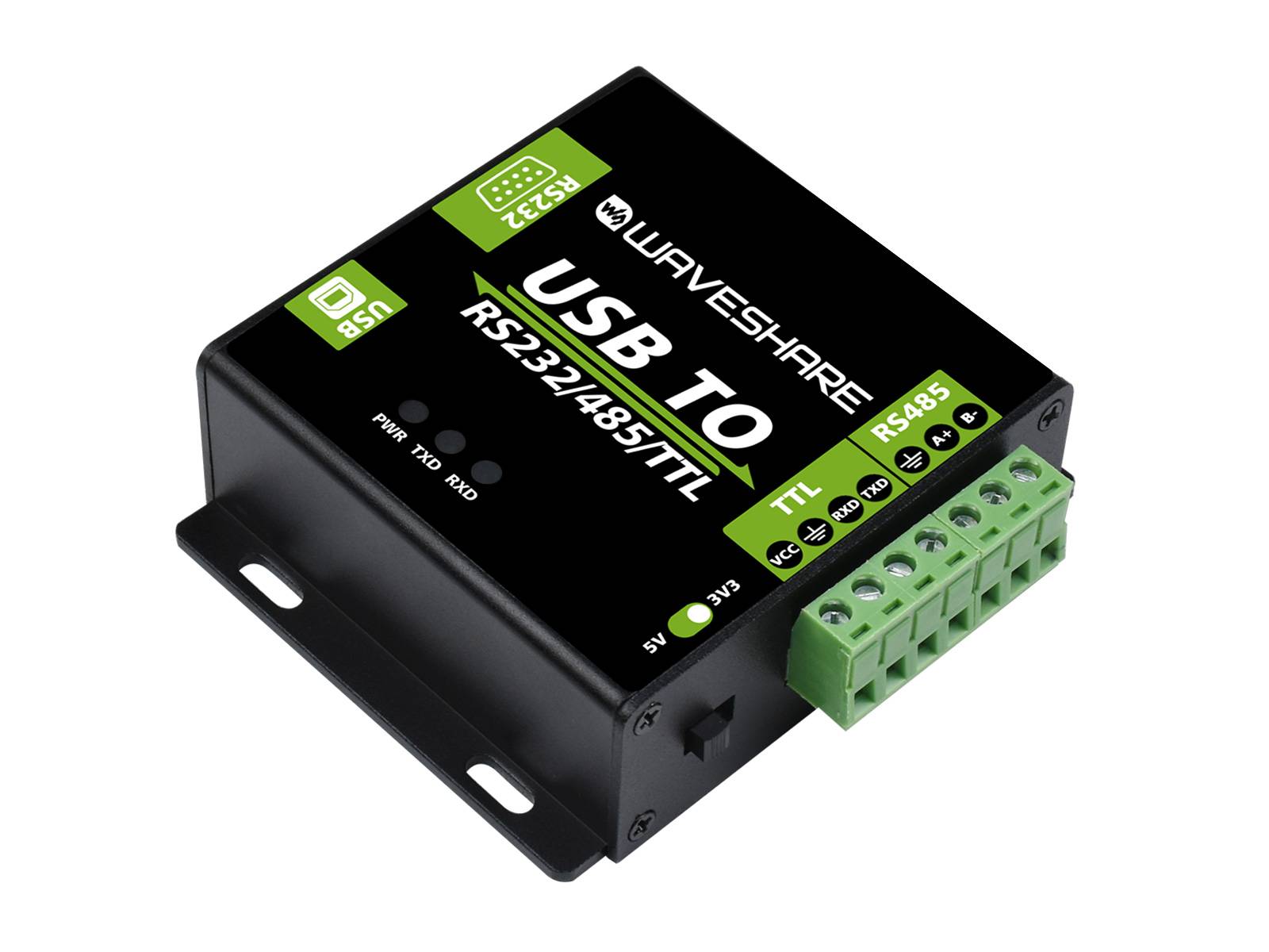 WaveShare CH343G USB TO RS232/485/TTL Interface Converter Industrial Isolation-1