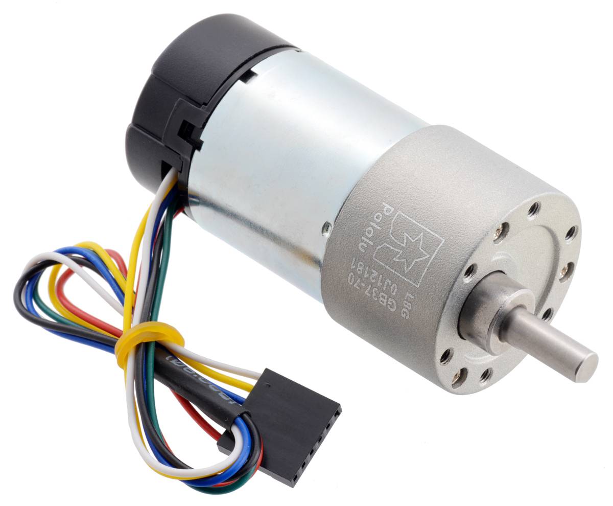 Pololu 70:1 Metal Gearmotor 37Dx70L mm 24V with 64 CPR Encoder (Helical Pinion)-4