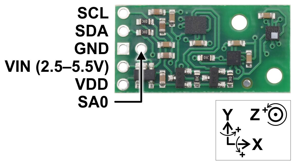 Pololu AltIMU-10 v6 Gyro Accelerometer Compass and Altimeter (LSM6DSO, LIS3MDL, and LPS22DF Carrier)-3