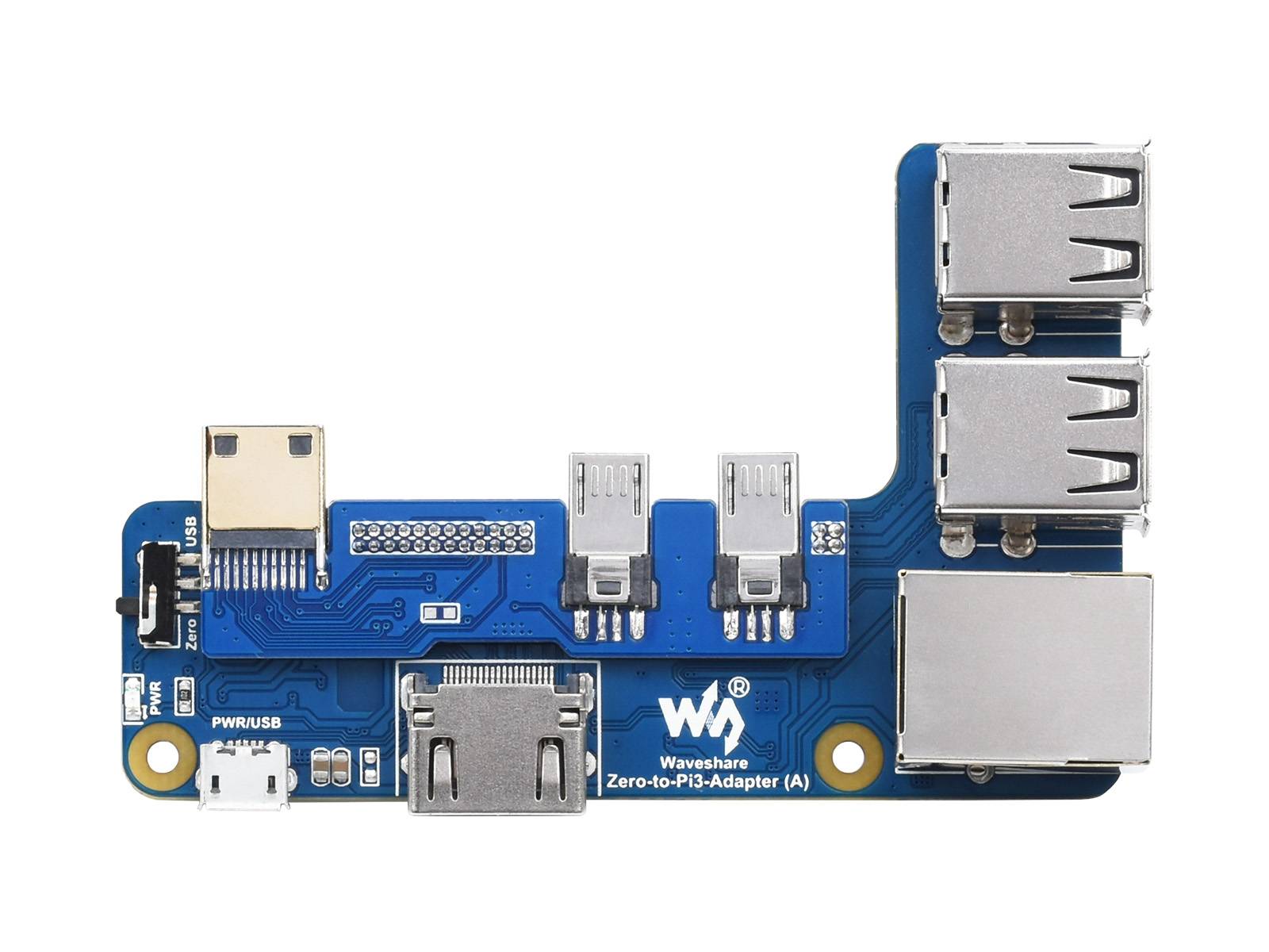 WaveShare Raspberry Pi Zero to 3B Adapter Alternative Solution for Raspberry Pi 3 Model B/B+-3