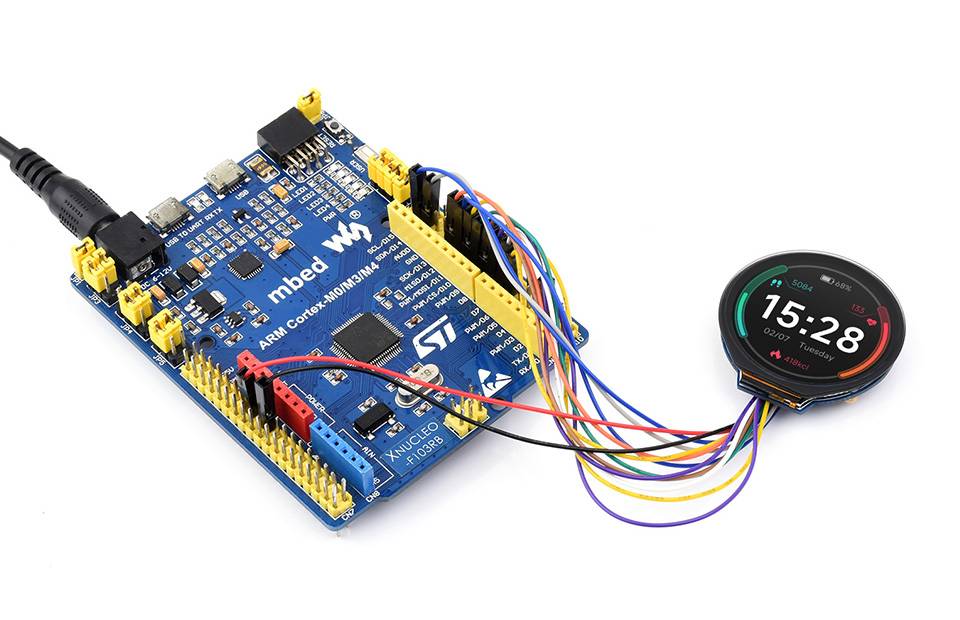 WaveShare 1.28inch Round LCD Display Module with Touch Panel 240x240 IPS SPI I2C-4