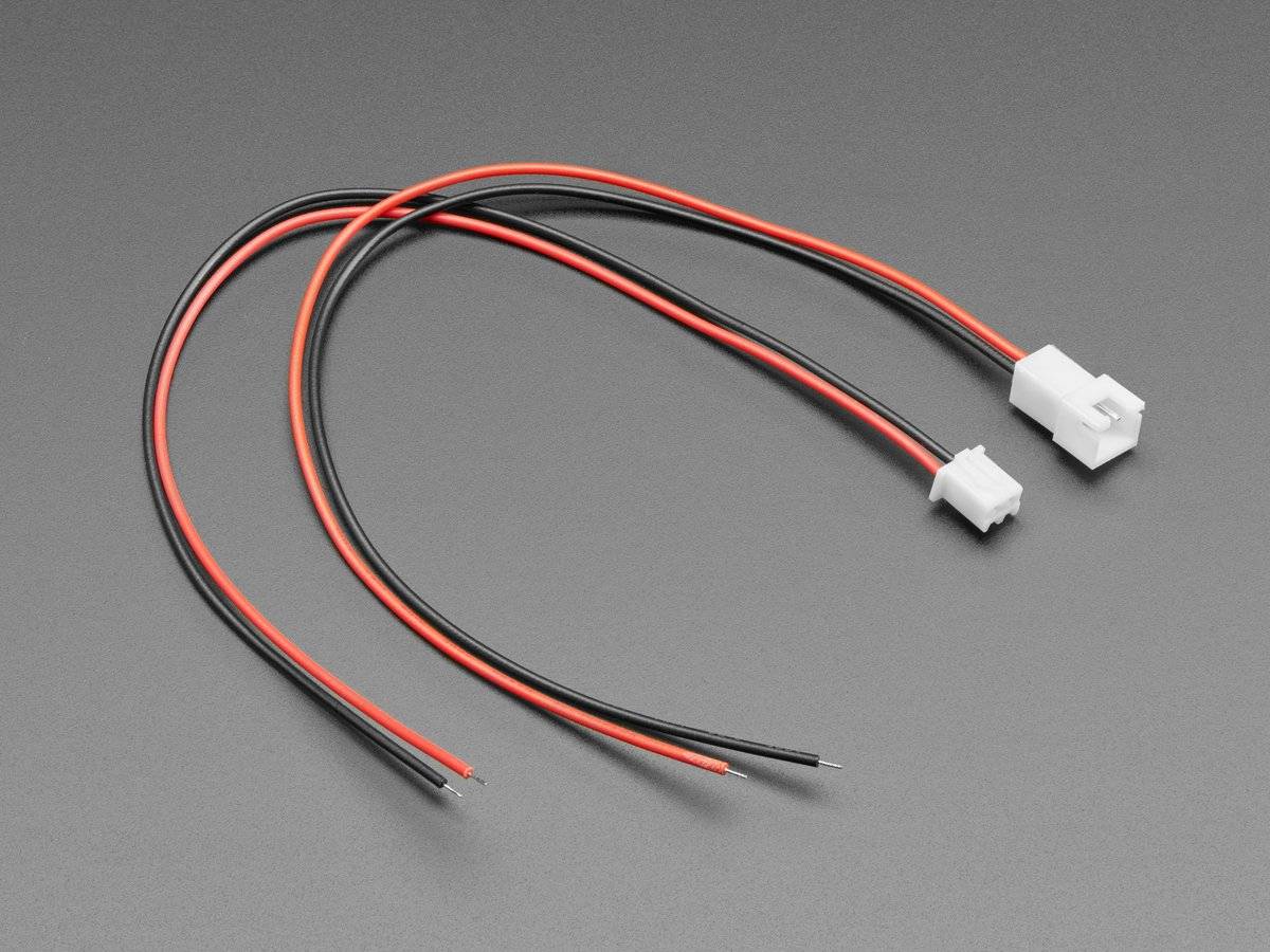 Adafruit 2.5mm Pitch 2-pin Cable Matching Pair - JST XH compatible-0