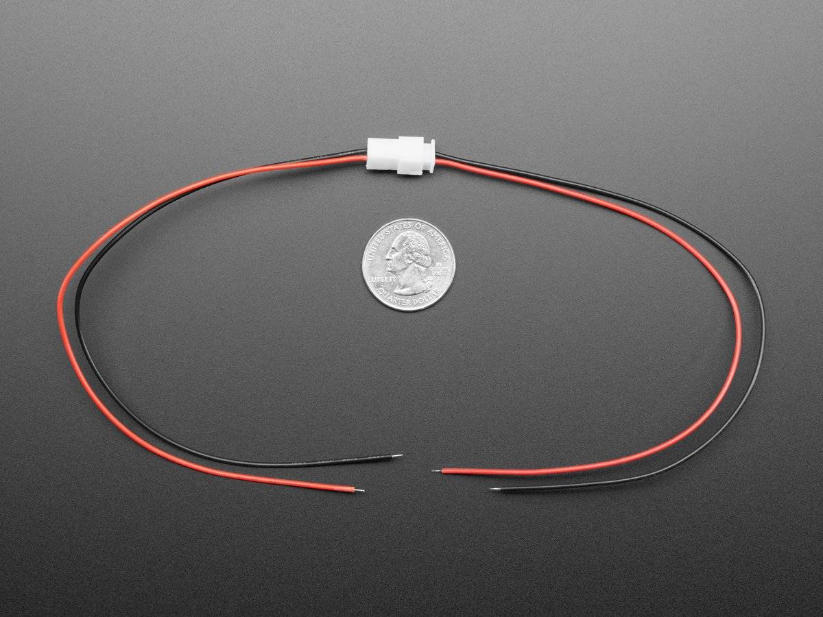 Adafruit 2.5mm Pitch 2-pin Cable Matching Pair - JST XH compatible-3