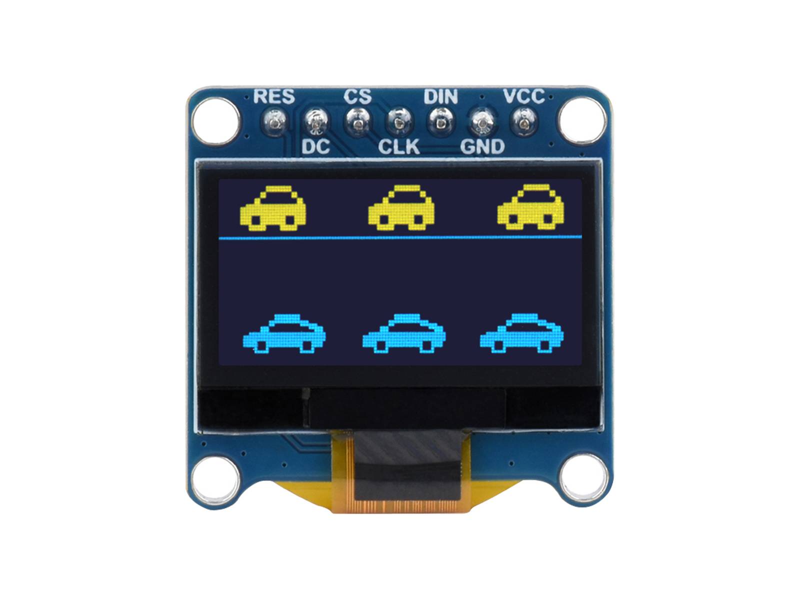 WaveShare 0.96inch OLED Display Module Yellow/Blue 128x64 SPI I2C-0